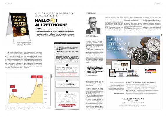Hallo Allzeithoch, Rekord-Goldkurs