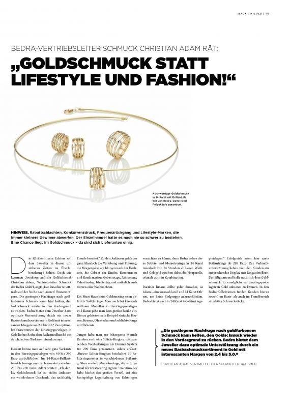 Back to Gold als Chanche