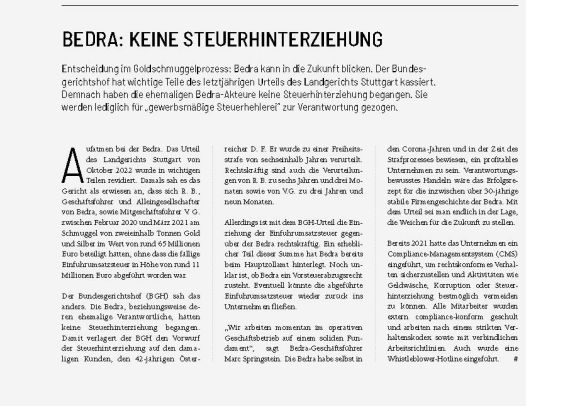 BEDRA kann in die Zukunft blicken