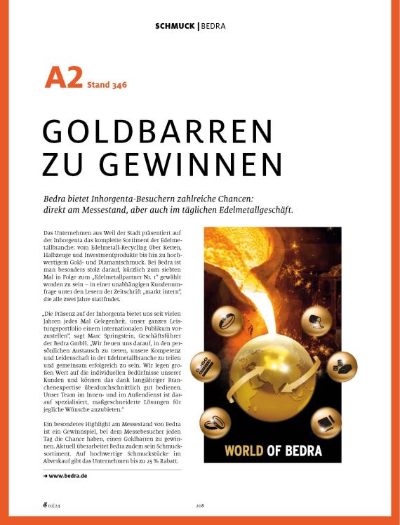 Goldbarren bei BEDRA zu gewinnen