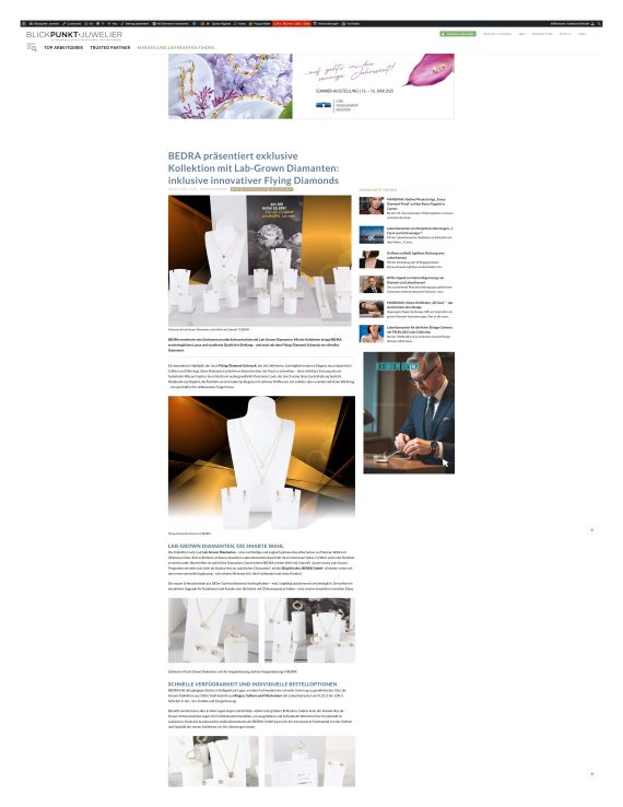 Flying-Diamond-Schmuck als Lab-Growns