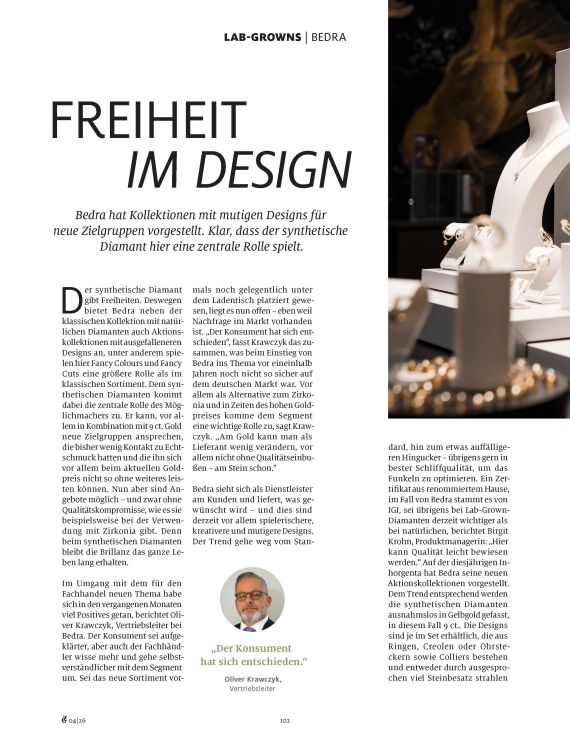 Synthetische Diamanten von BEDRA